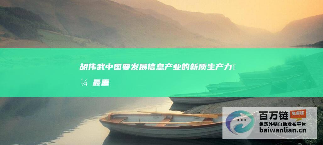 胡伟武:中国要发展信息产业的新质生产力，最重要的是构建第三套体系|人工智能